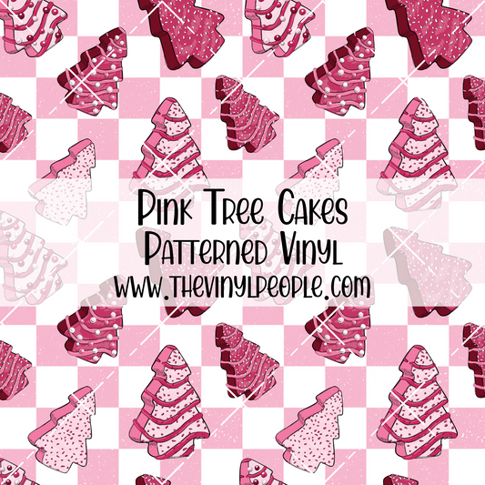 Pink Tree Cakes Patterned Vinyl