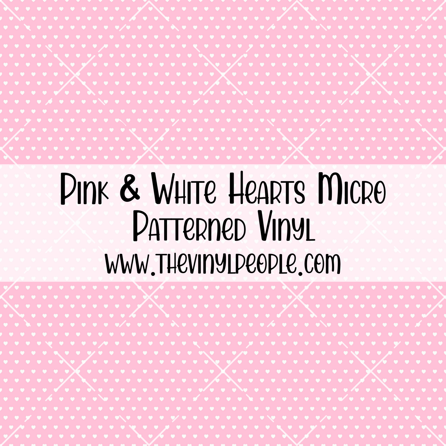 Pink & White Hearts Patterned Vinyl