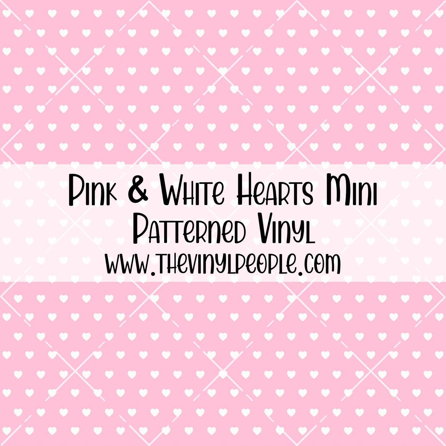 Pink & White Hearts Patterned Vinyl