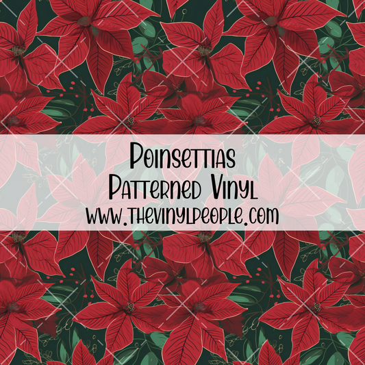 Poinsettias Patterned Vinyl