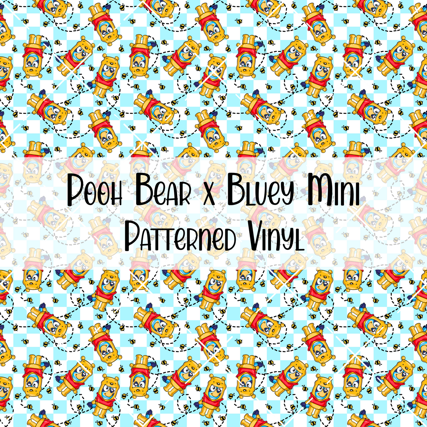 Pooh Bear x Bluey Patterned Vinyl