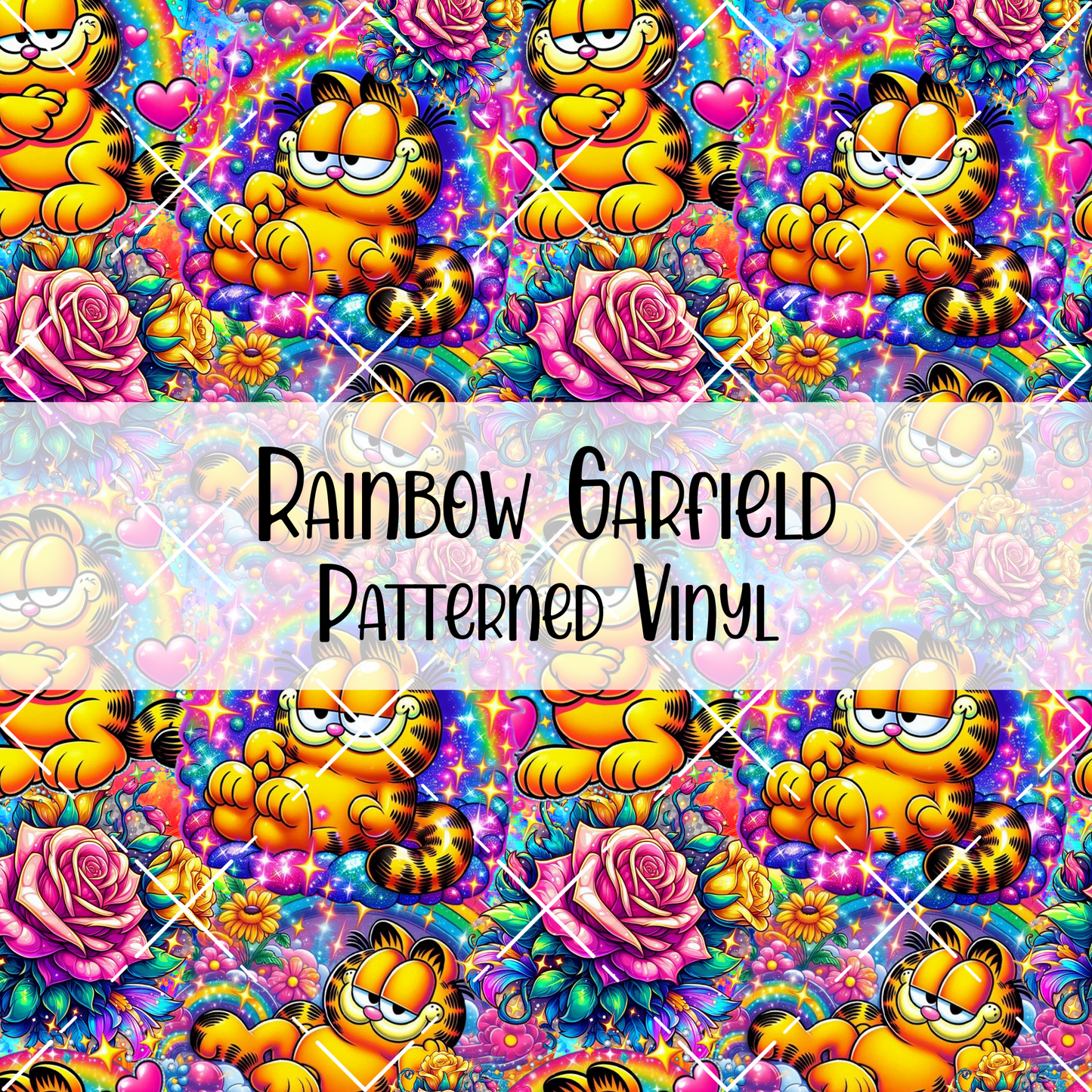 Rainbow Garfield Patterned Vinyl