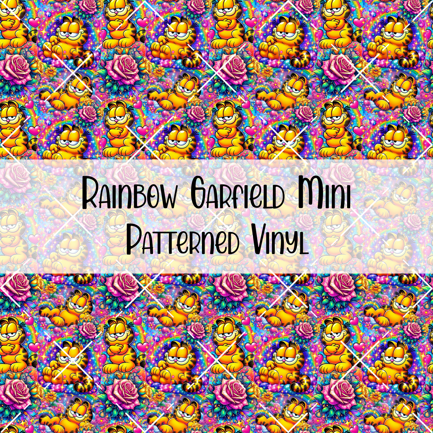 Rainbow Garfield Patterned Vinyl