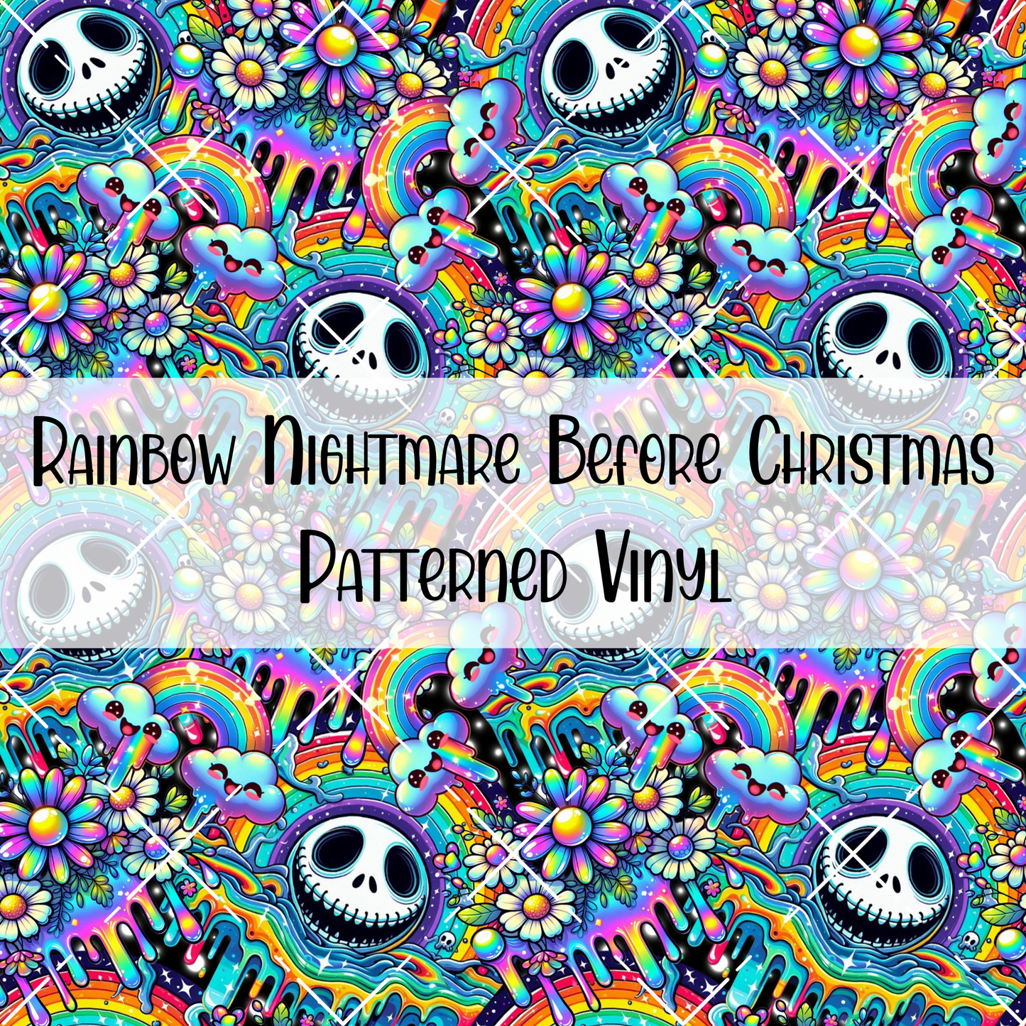 Rainbow Nightmare Before Christmas Patterned Vinyl