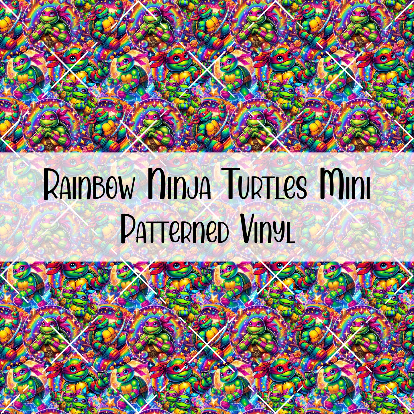 Rainbow Ninja Turtles Patterned Vinyl