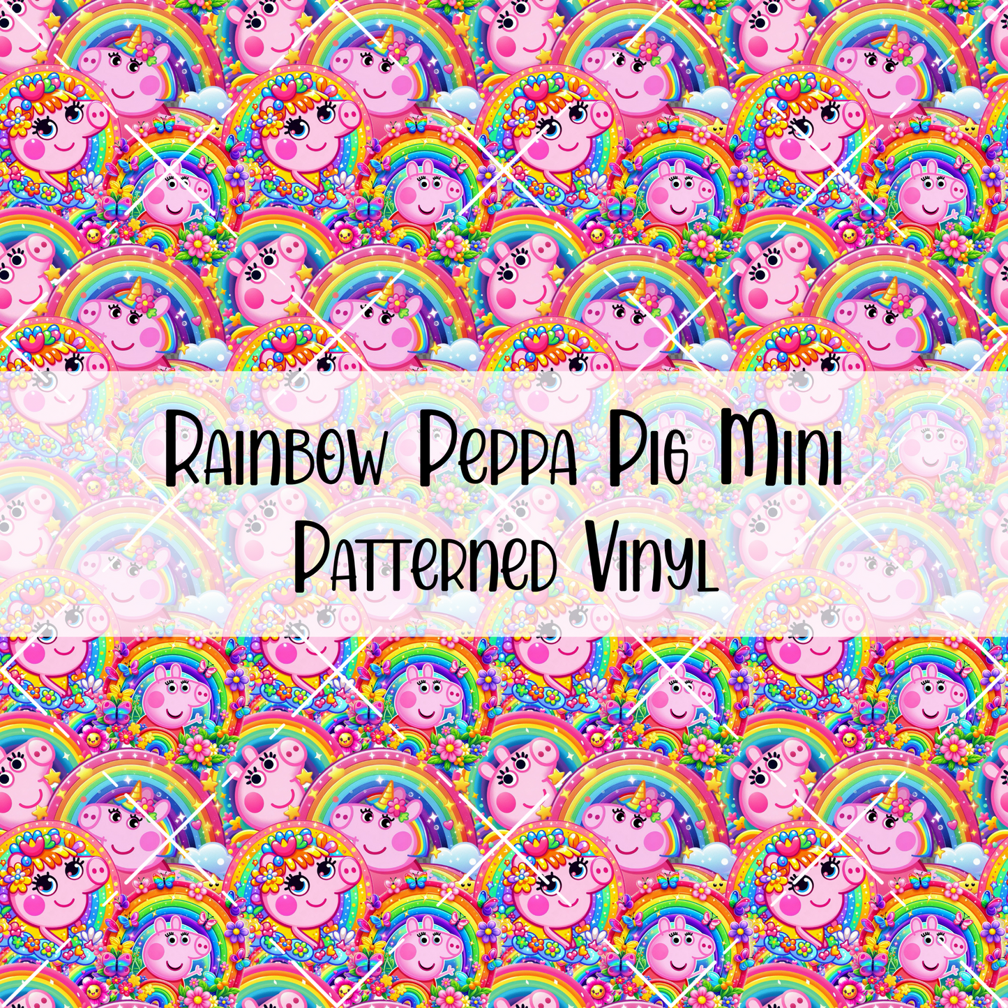 Rainbow Peppa Pig Patterned Vinyl