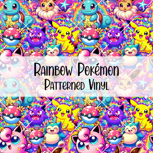 Rainbow Pokémon Patterned Vinyl