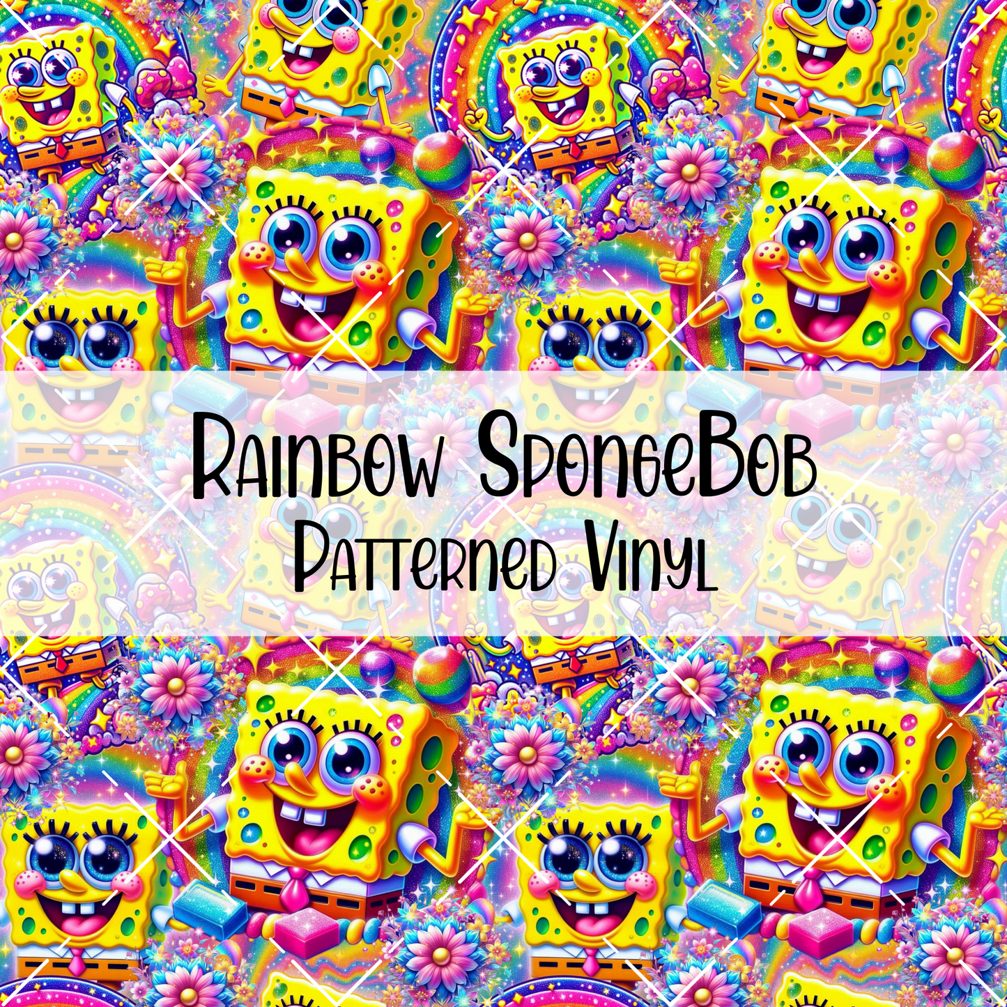 Rainbow SpongeBob Patterned Vinyl