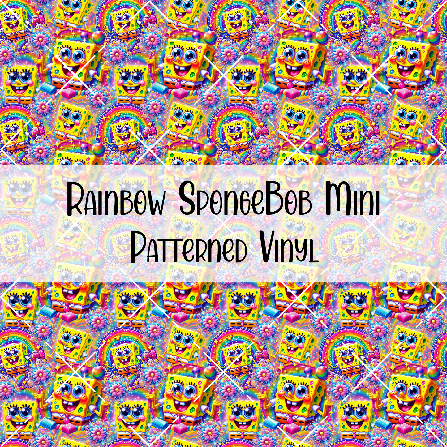 Rainbow SpongeBob Patterned Vinyl