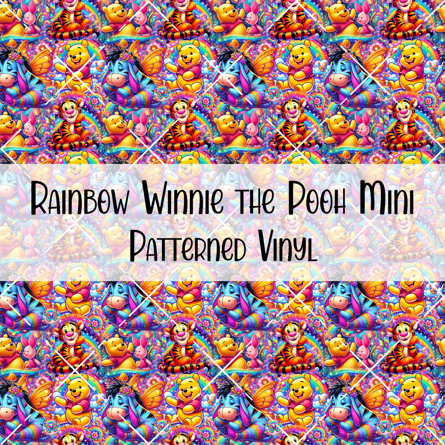 Rainbow Winnie the Pooh Patterned Vinyl