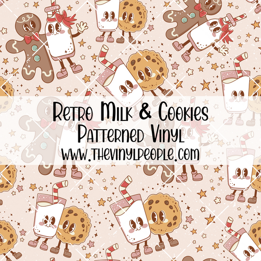 Retro Milk & Cookies Patterned Vinyl