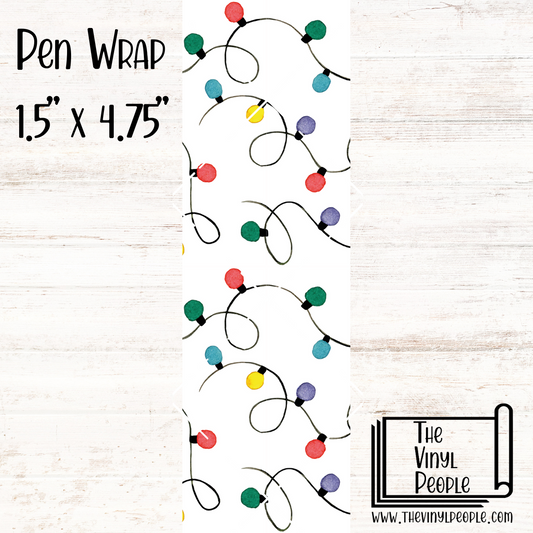 Round Christmas Light Strings Pen Wrap