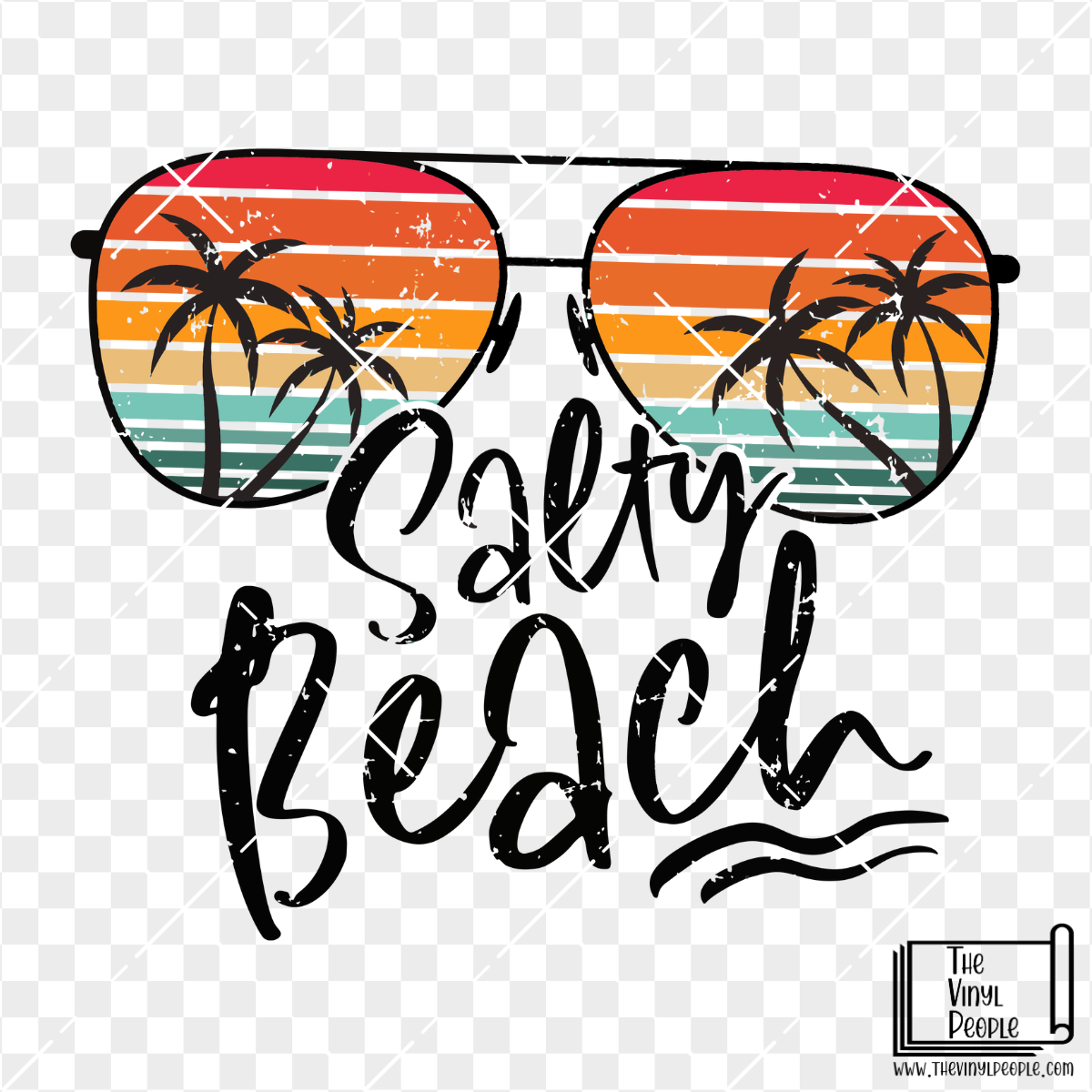 Salty Beach Shades Vinyl Decal