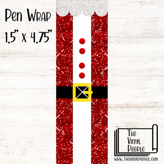 Santa Suit Pen Wrap