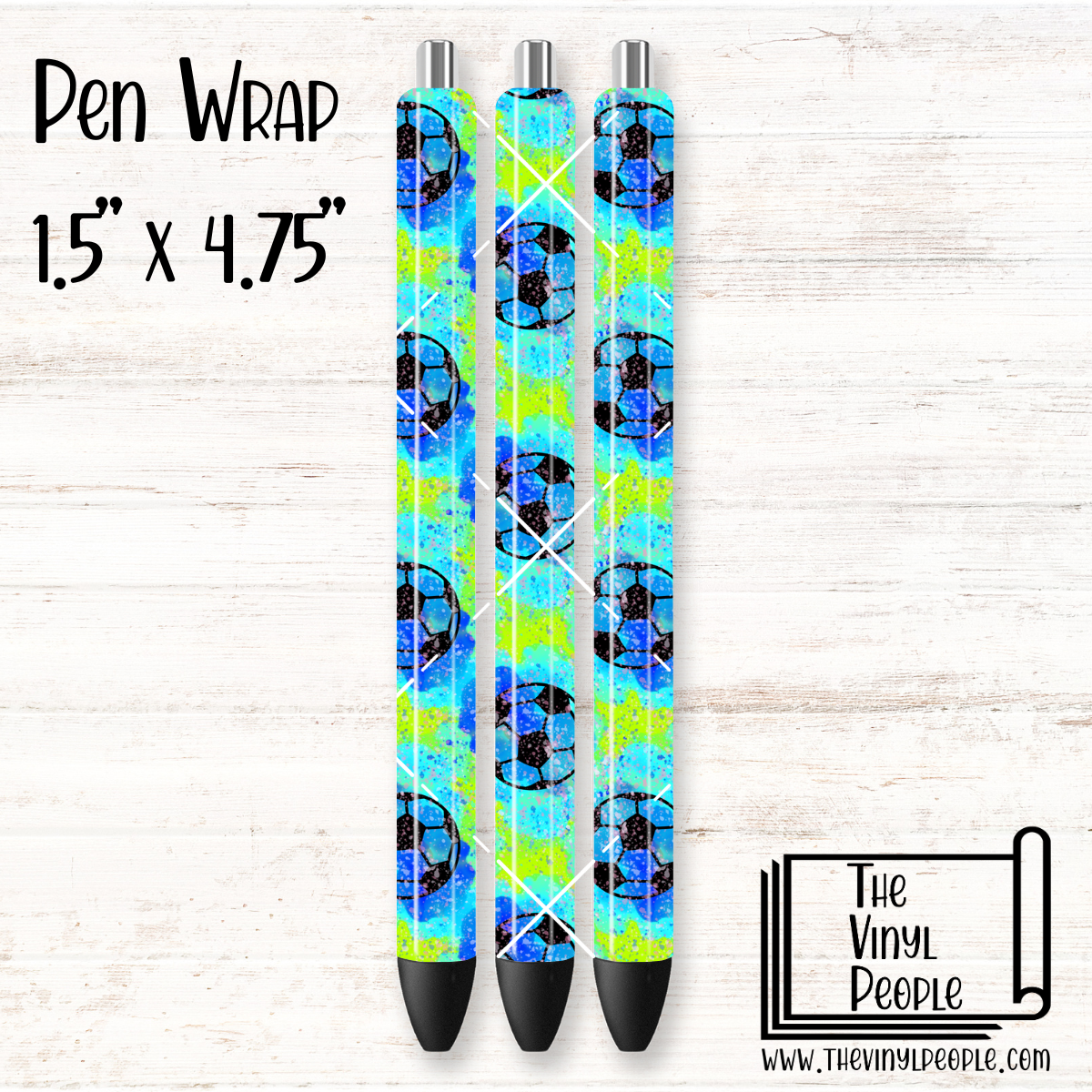 Soccer Splatter Blue Pen Wrap