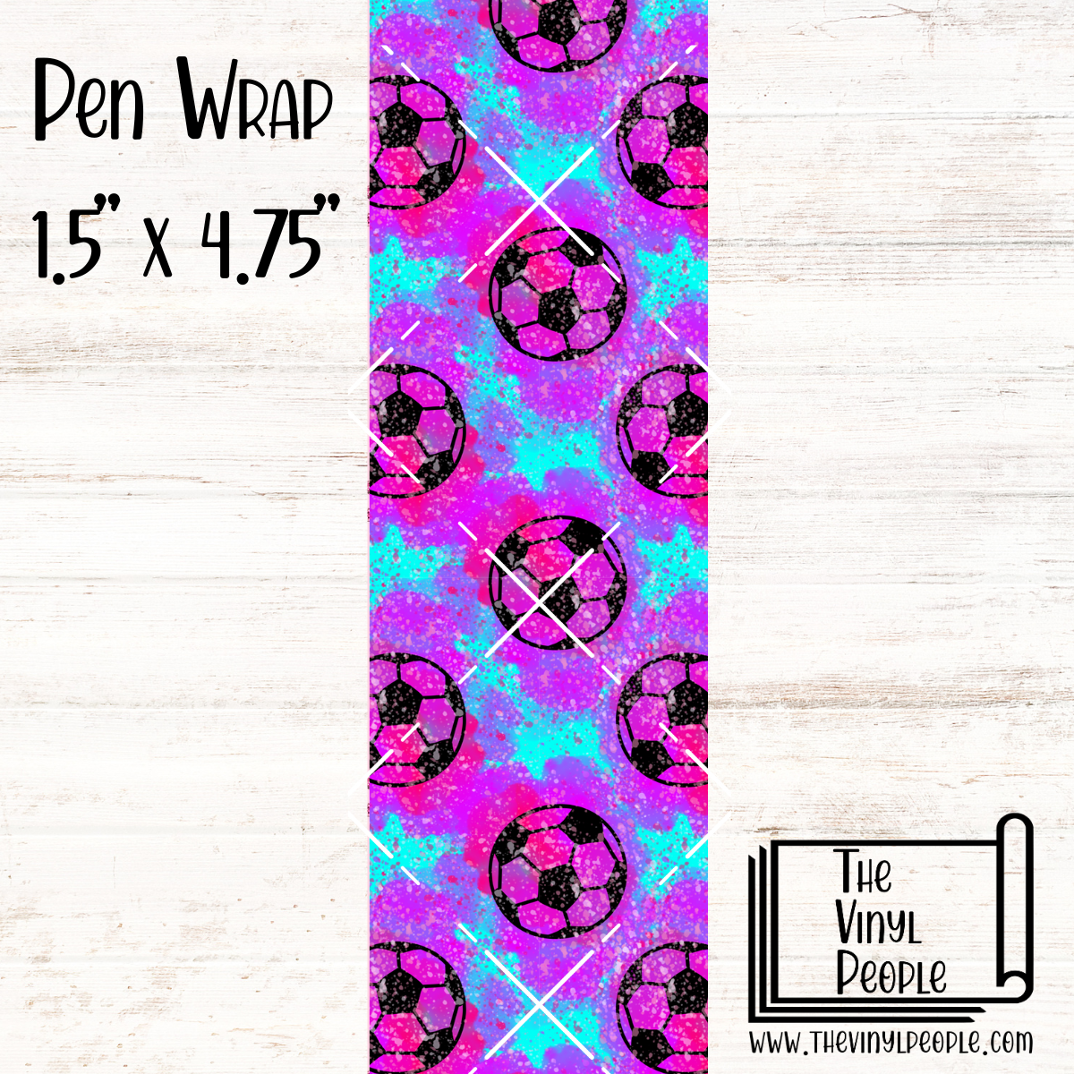 Soccer Splatter Purple Pen Wrap