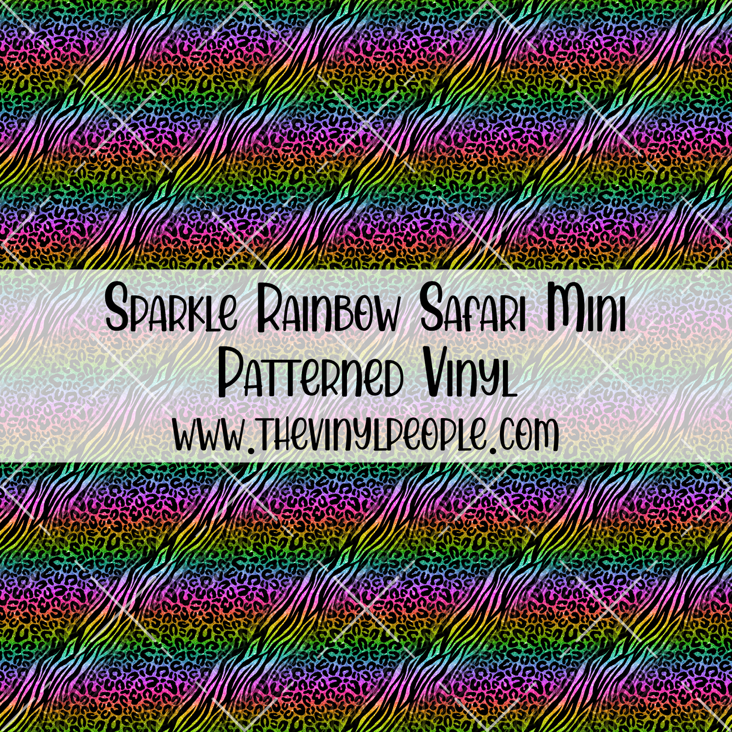 Sparkle Rainbow Safari Patterned Vinyl