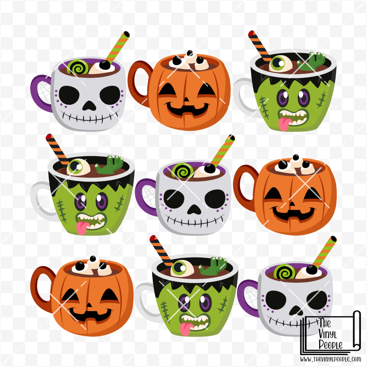 Spooky Mugs Vinyl Decal