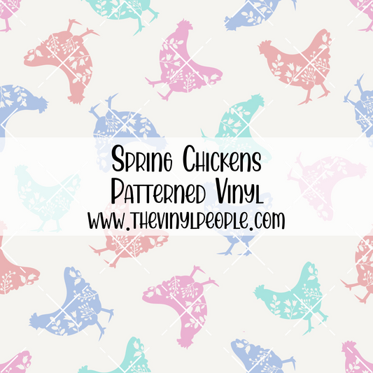 Spring Chickens Patterned Vinyl