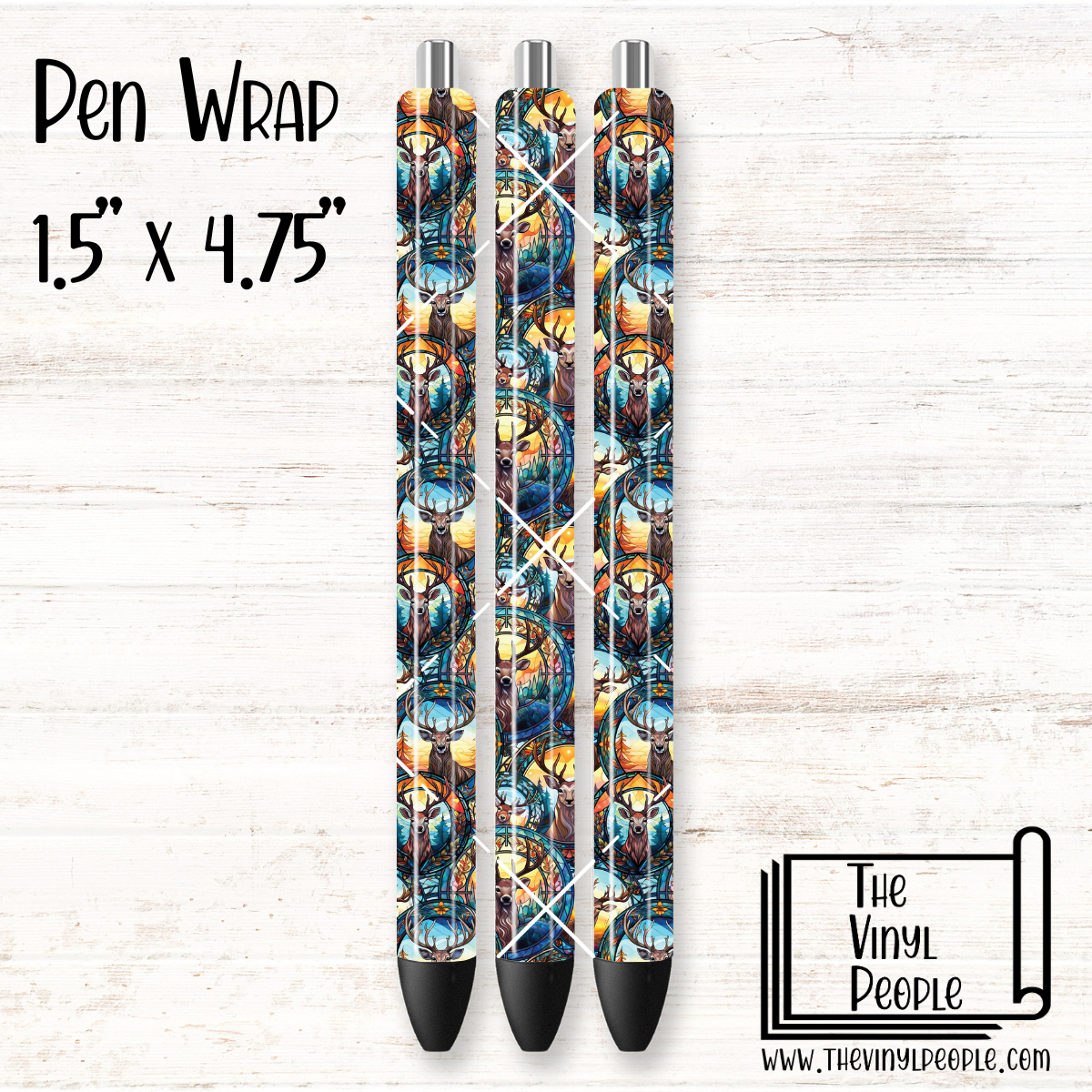 Stained Glass Bucks Pen Wrap