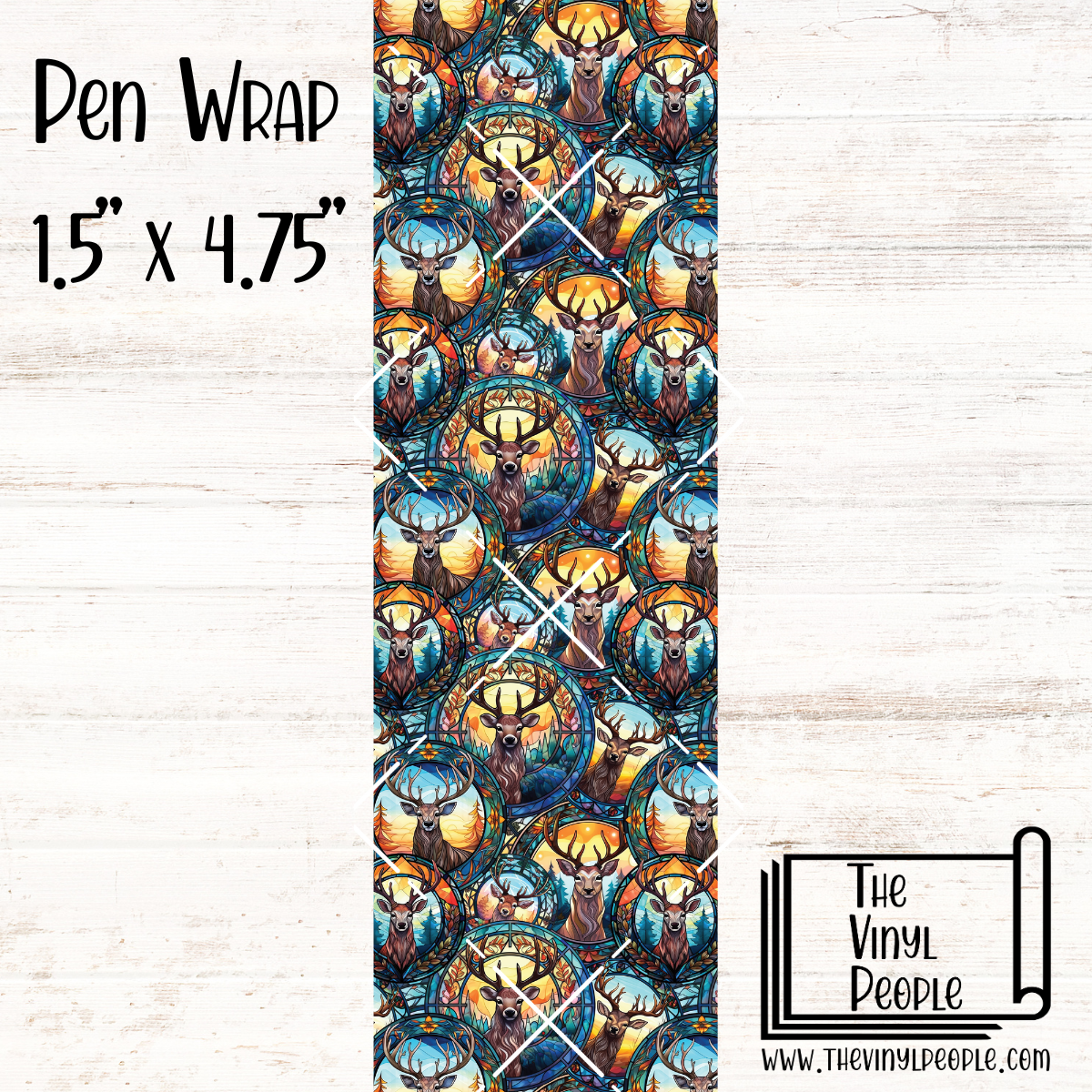 Stained Glass Bucks Pen Wrap