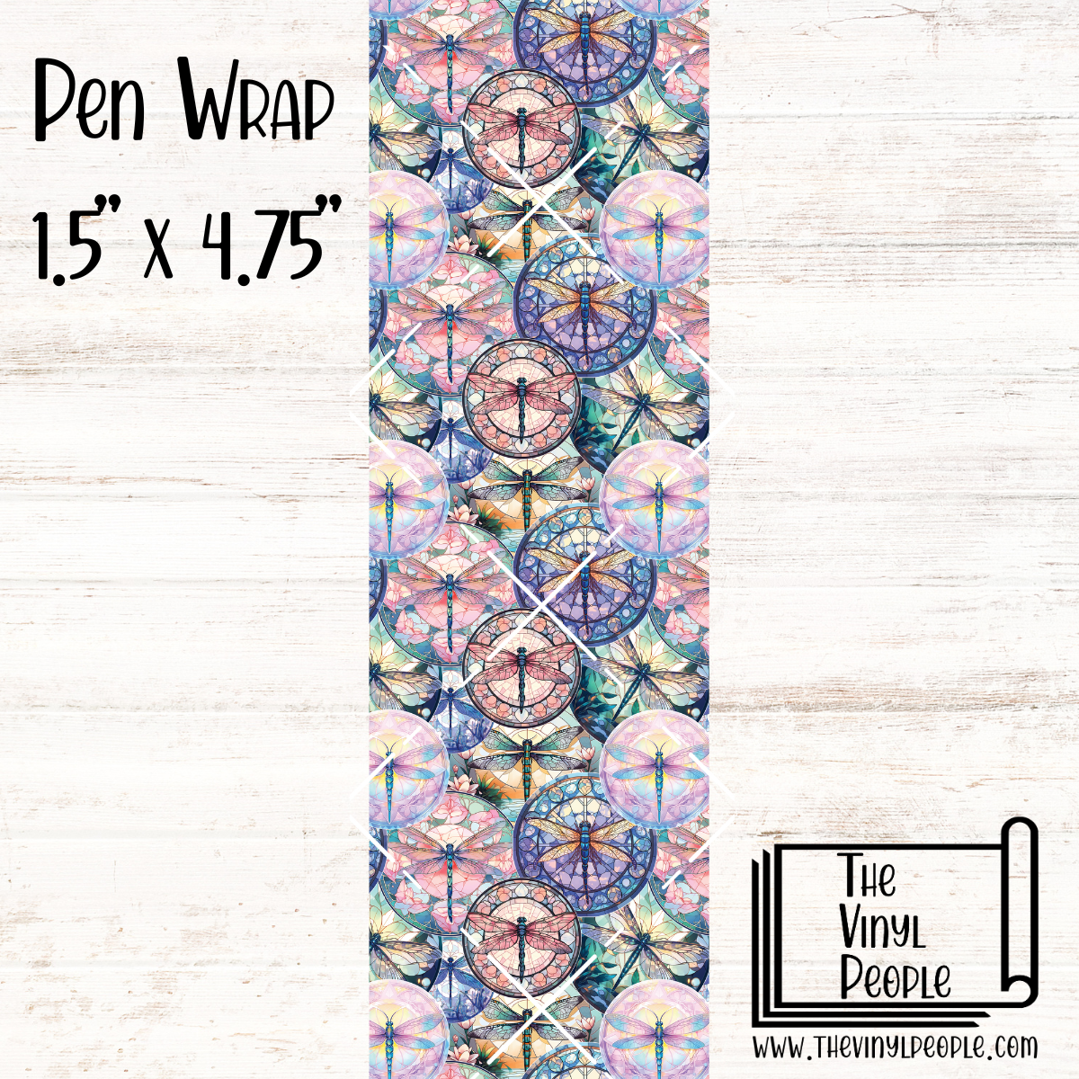 Stained Glass Dragonflies Pen Wrap