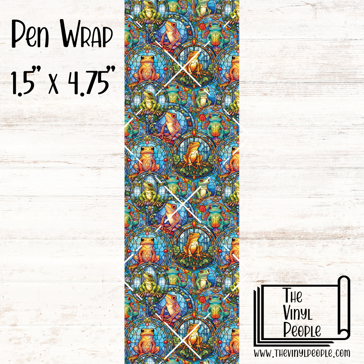 Stained Glass Frogs Pen Wrap