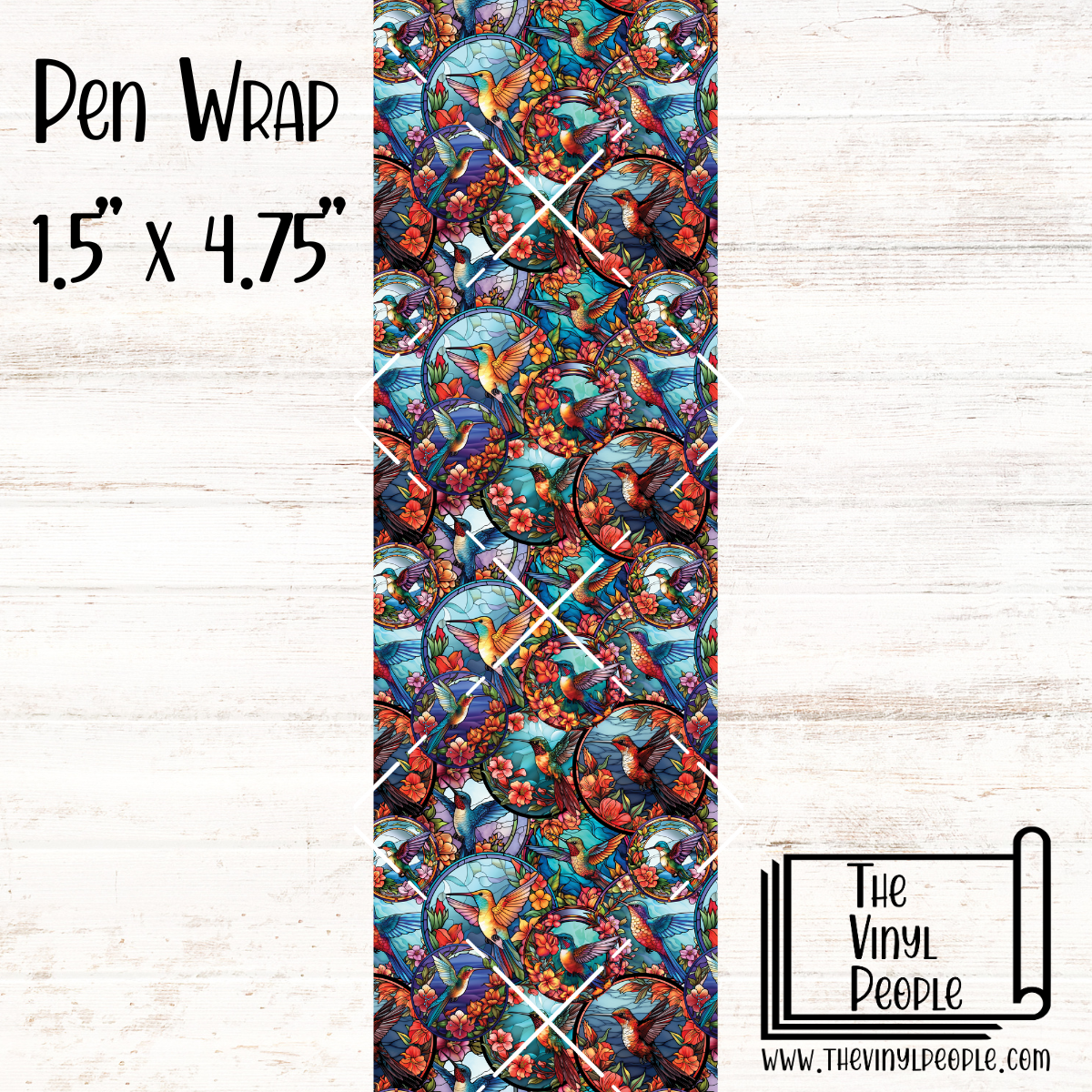 Stained Glass Hummingbirds Pen Wrap