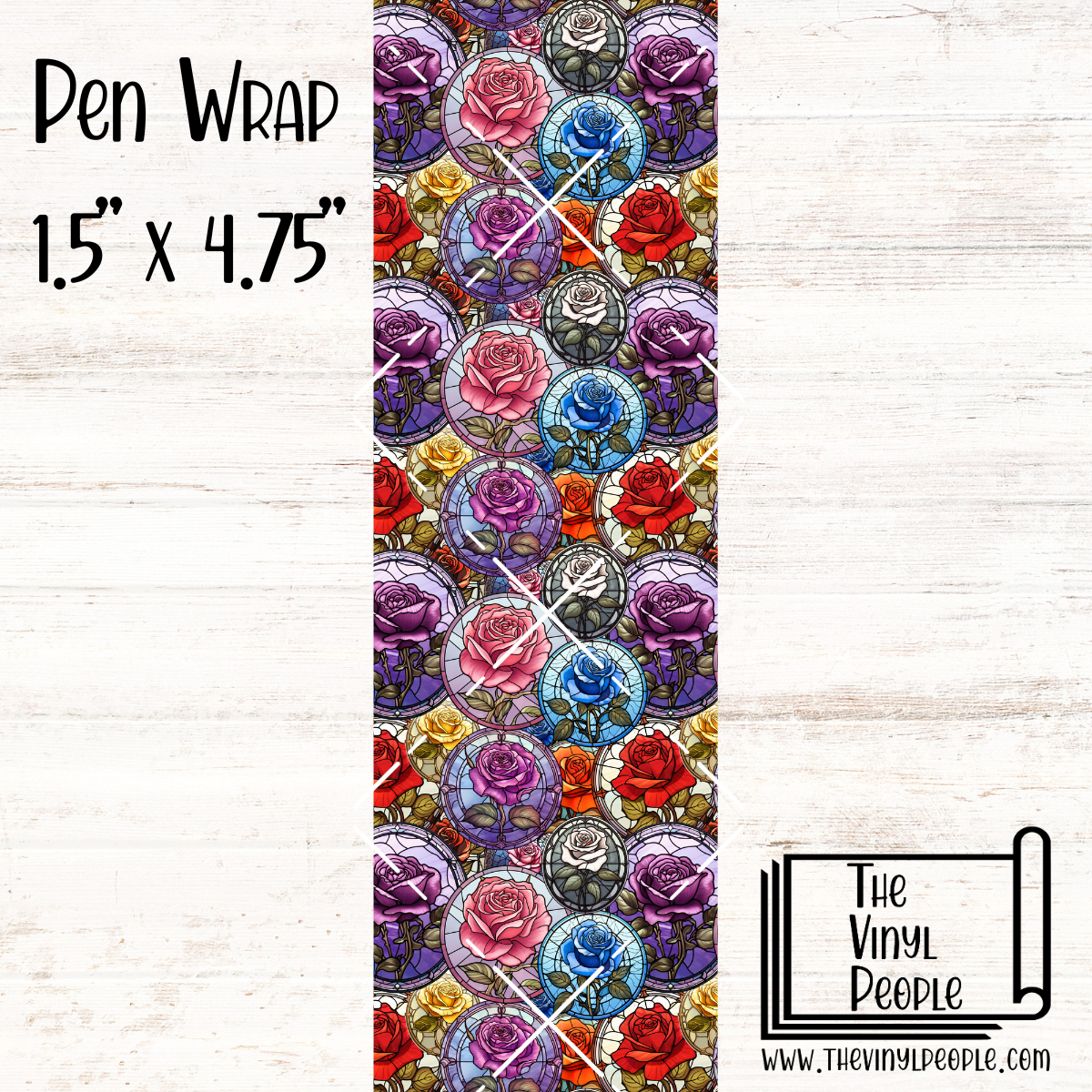 Stained Glass Roses Pen Wrap