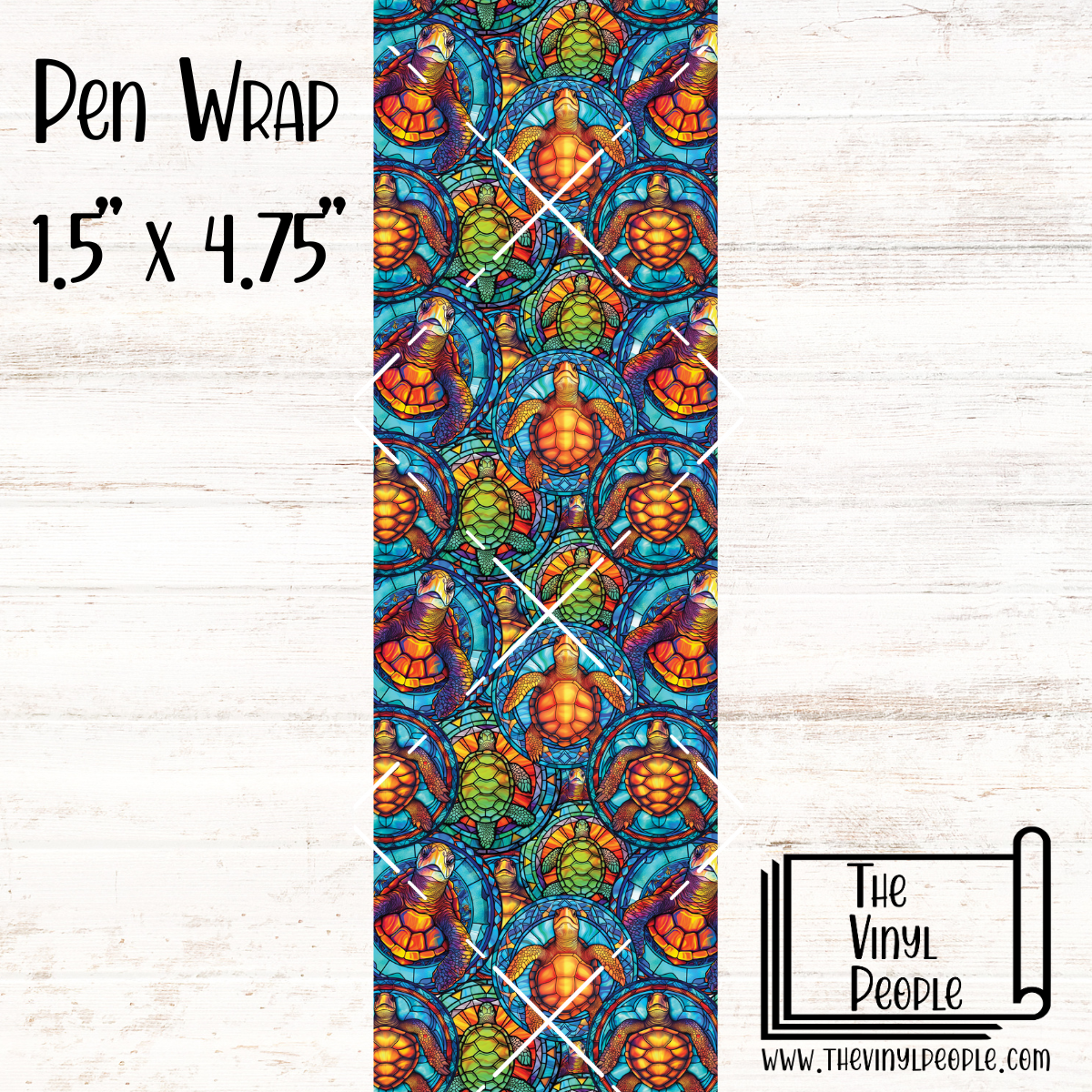 Stained Glass Sea Turtles Pen Wrap