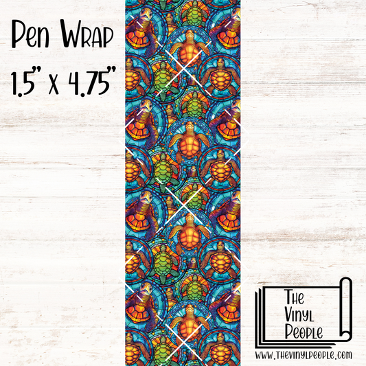 Stained Glass Sea Turtles Pen Wrap