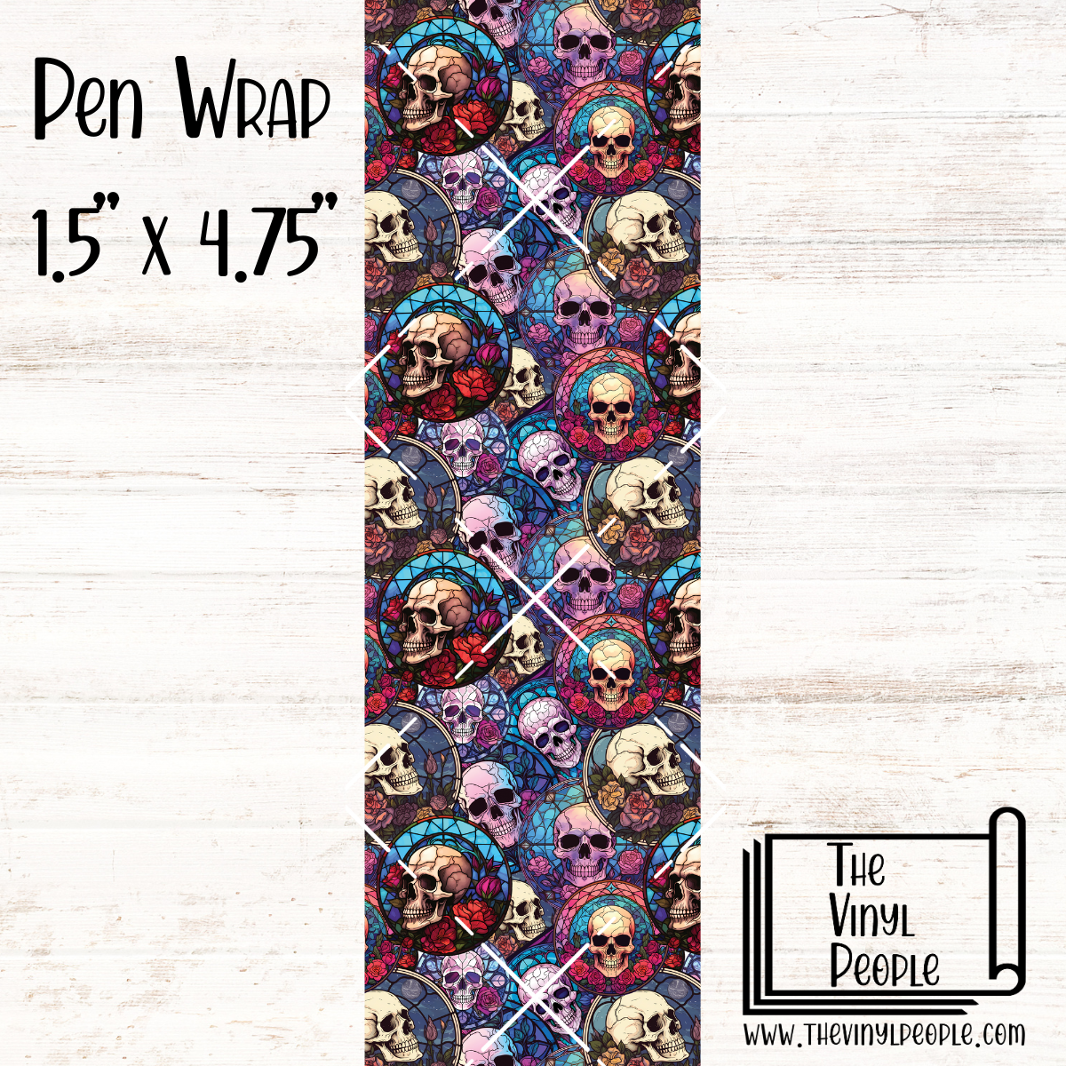 Stained Glass Skulls Pen Wrap