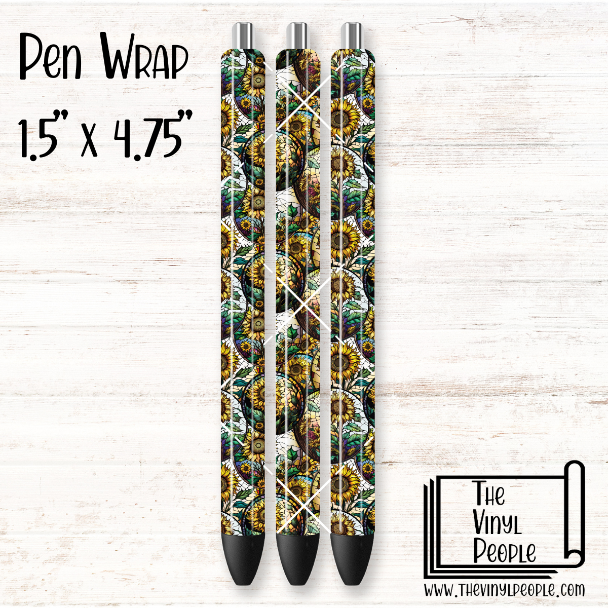 Stained Glass Sunflowers Pen Wrap