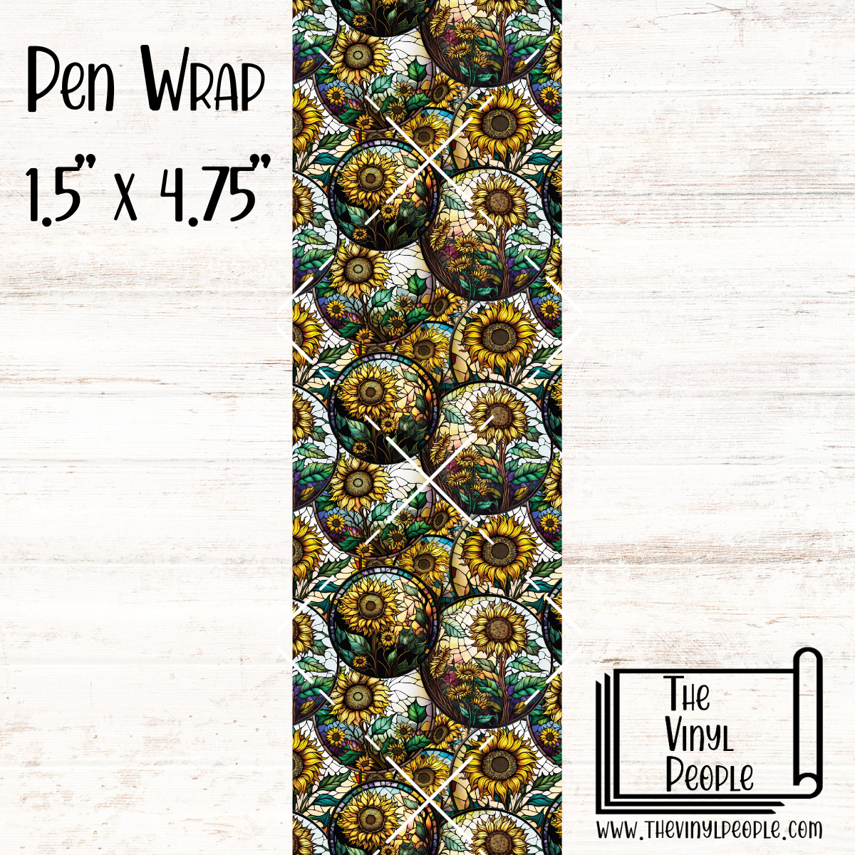 Stained Glass Sunflowers Pen Wrap