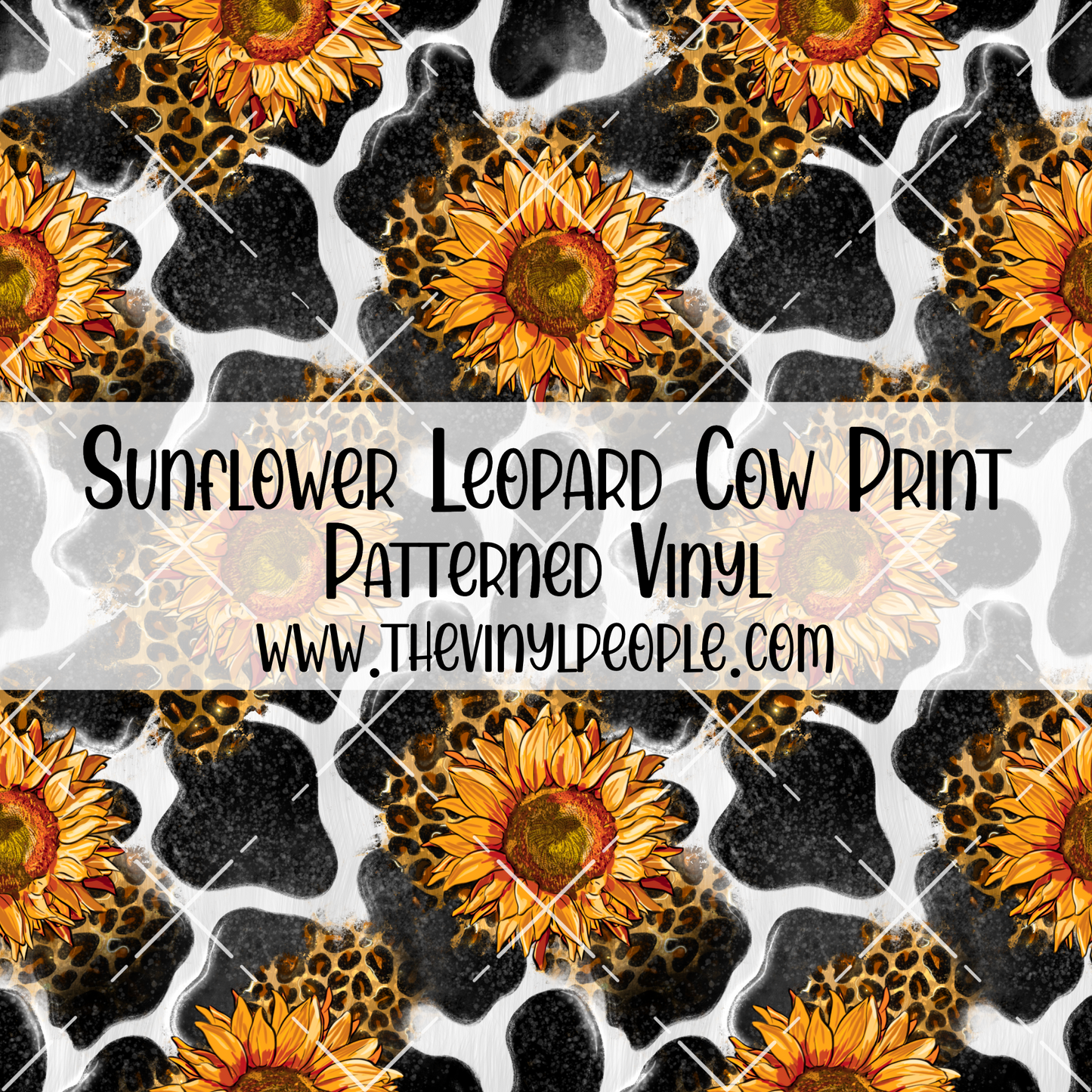 Sunflower Leopard Cow Print Patterned Vinyl