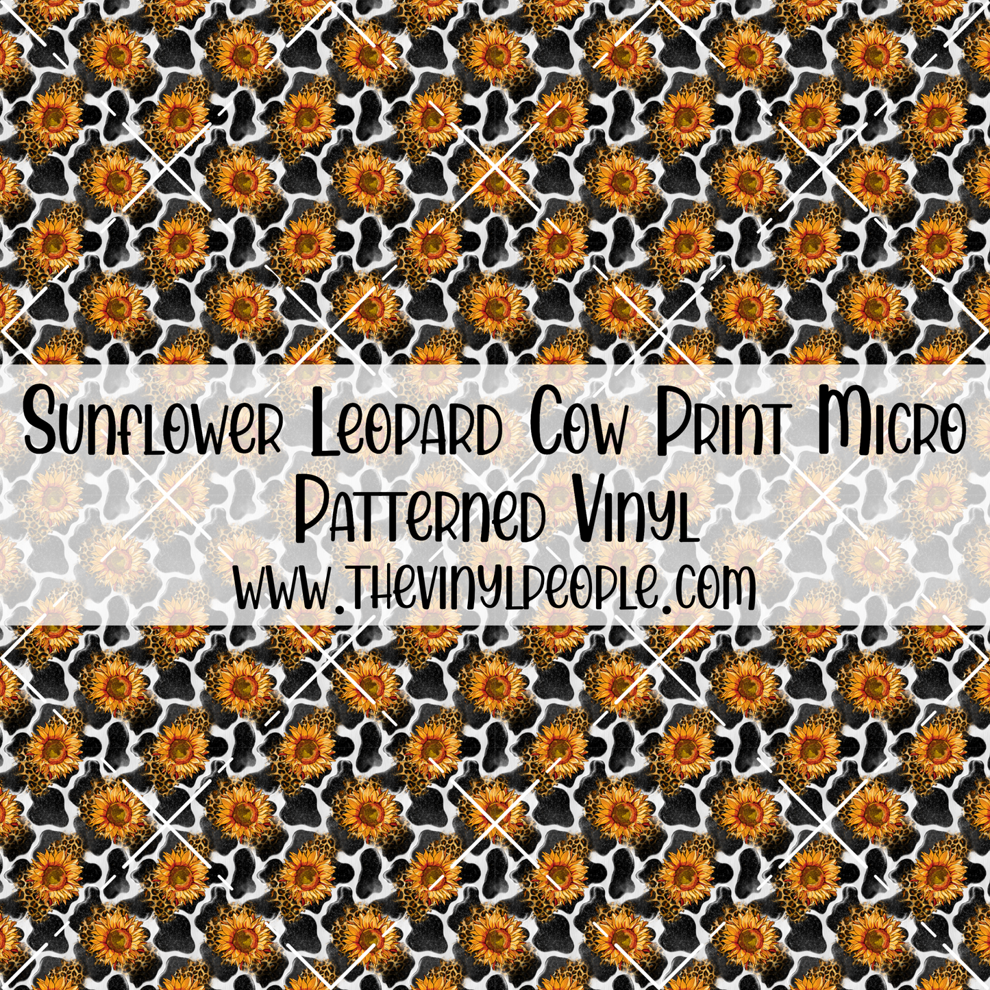 Sunflower Leopard Cow Print Patterned Vinyl