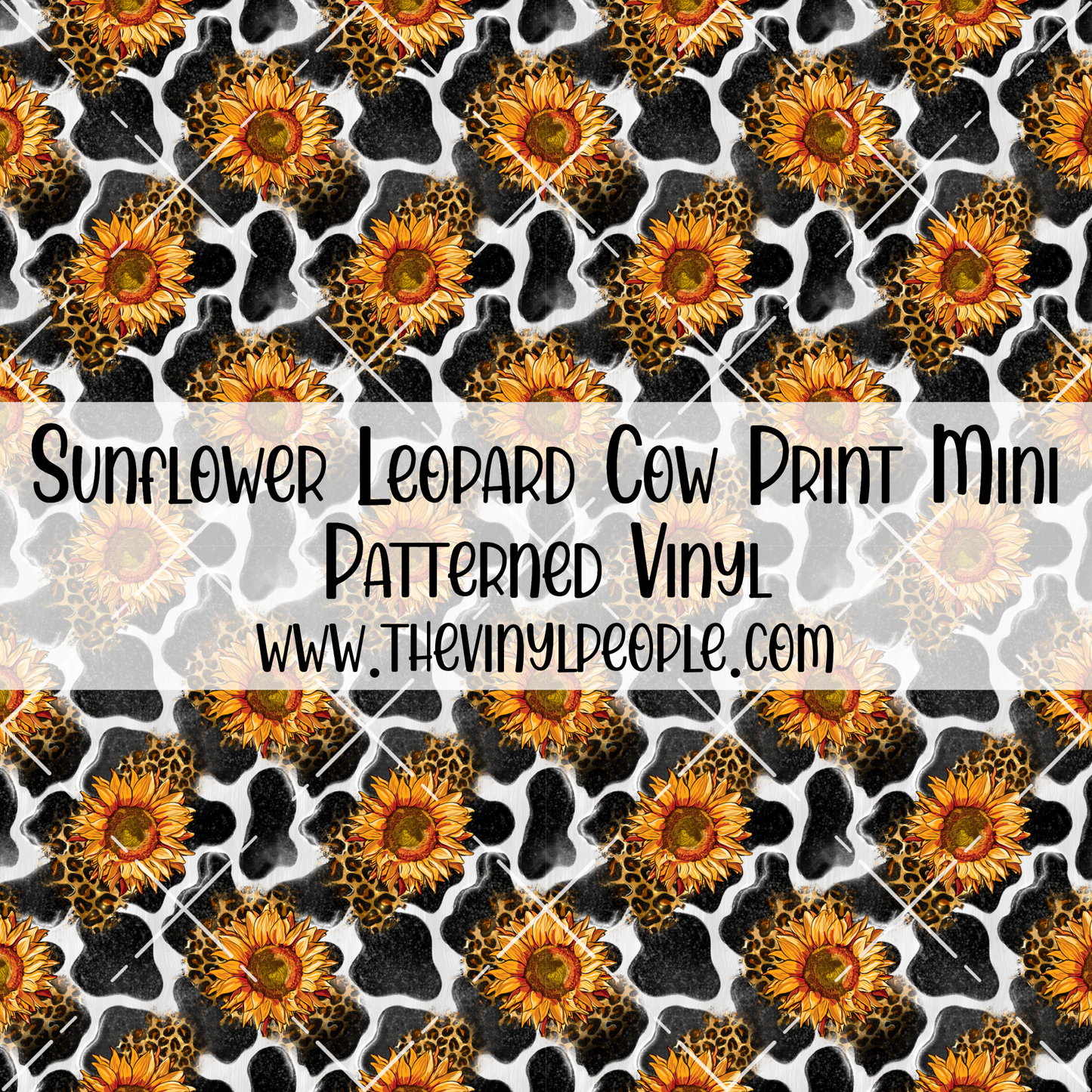 Sunflower Leopard Cow Print Patterned Vinyl