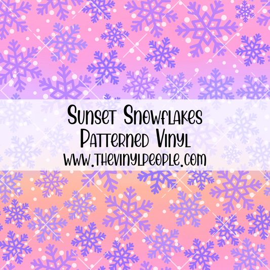 Sunset Snowflakes Patterned Vinyl