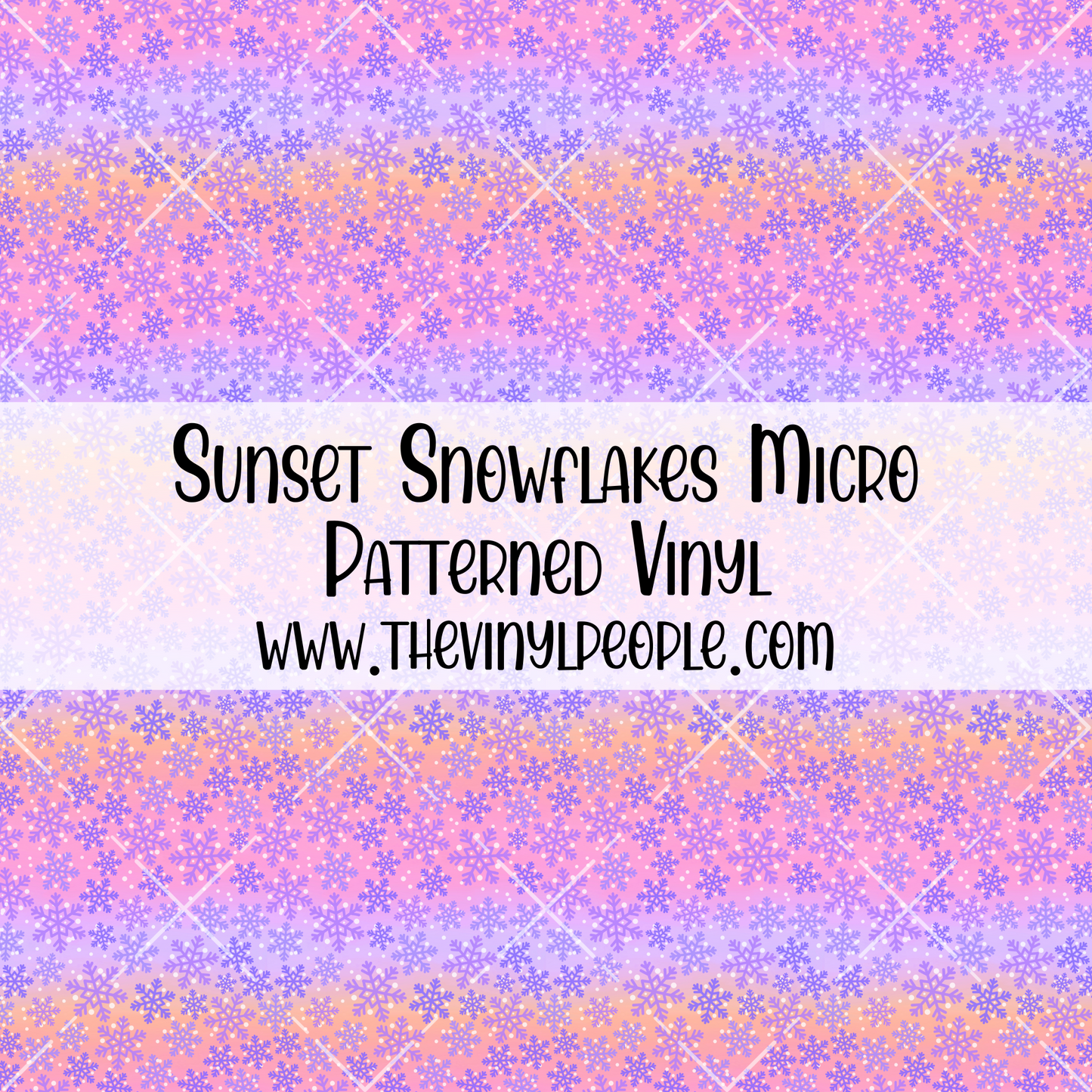 Sunset Snowflakes Patterned Vinyl