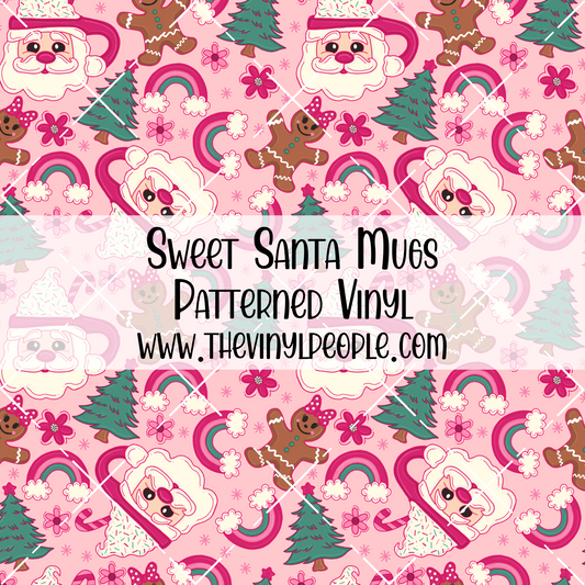 Sweet Santa Mugs Patterned Vinyl