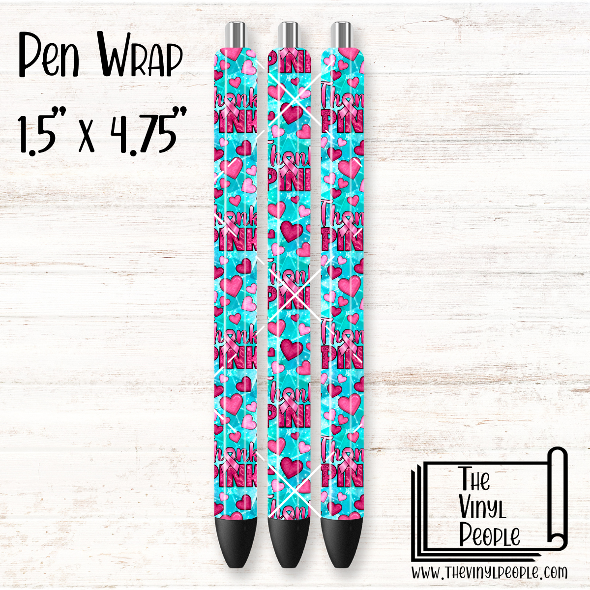 Think Pink Ribbon Pen Wrap