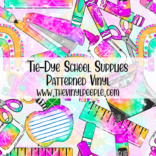 Tie-Dye School Supplies Patterned Vinyl – TheVinylPeople