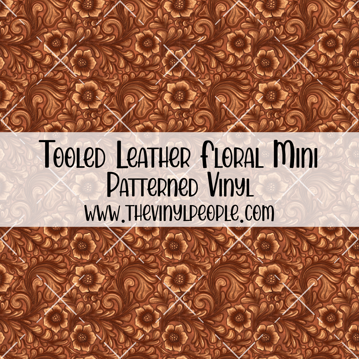 Tooled Leather Floral Patterned Vinyl