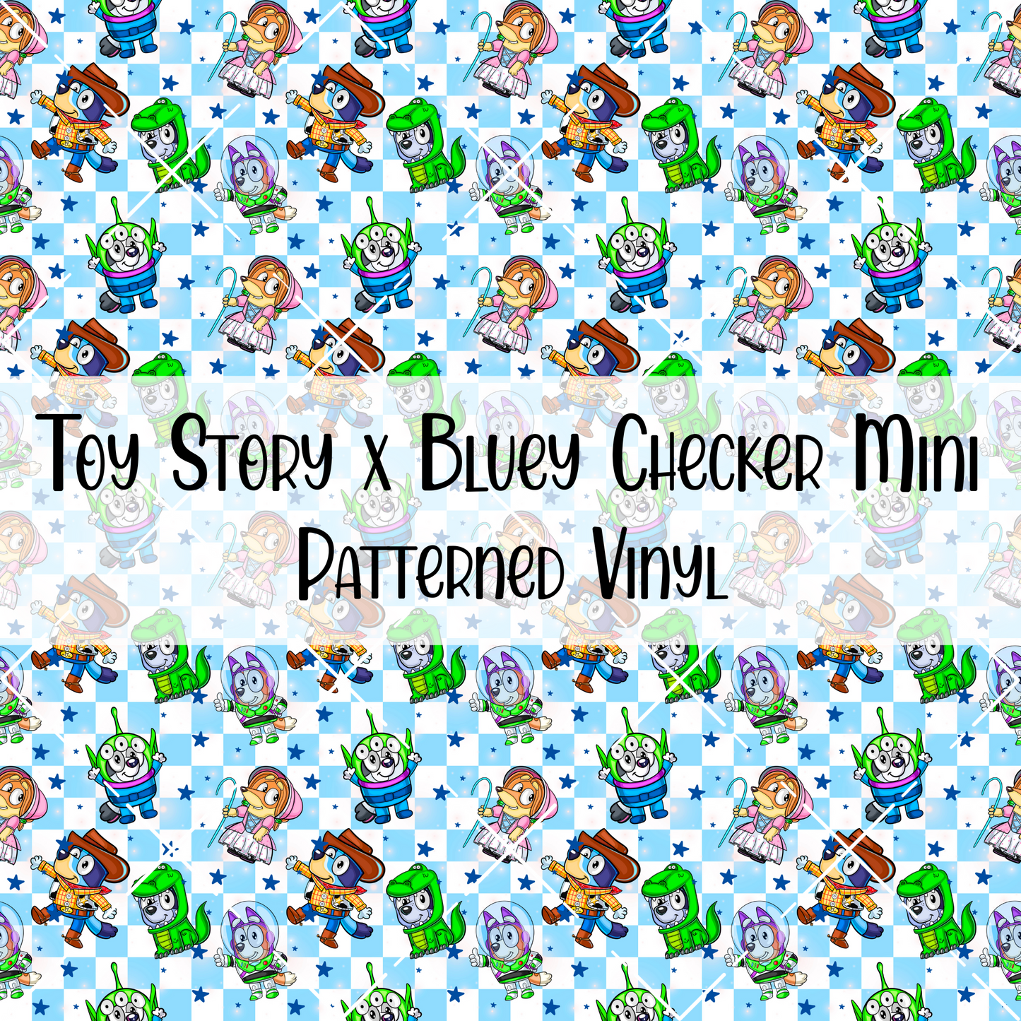 Toy Story x Bluey Checker Patterned Vinyl