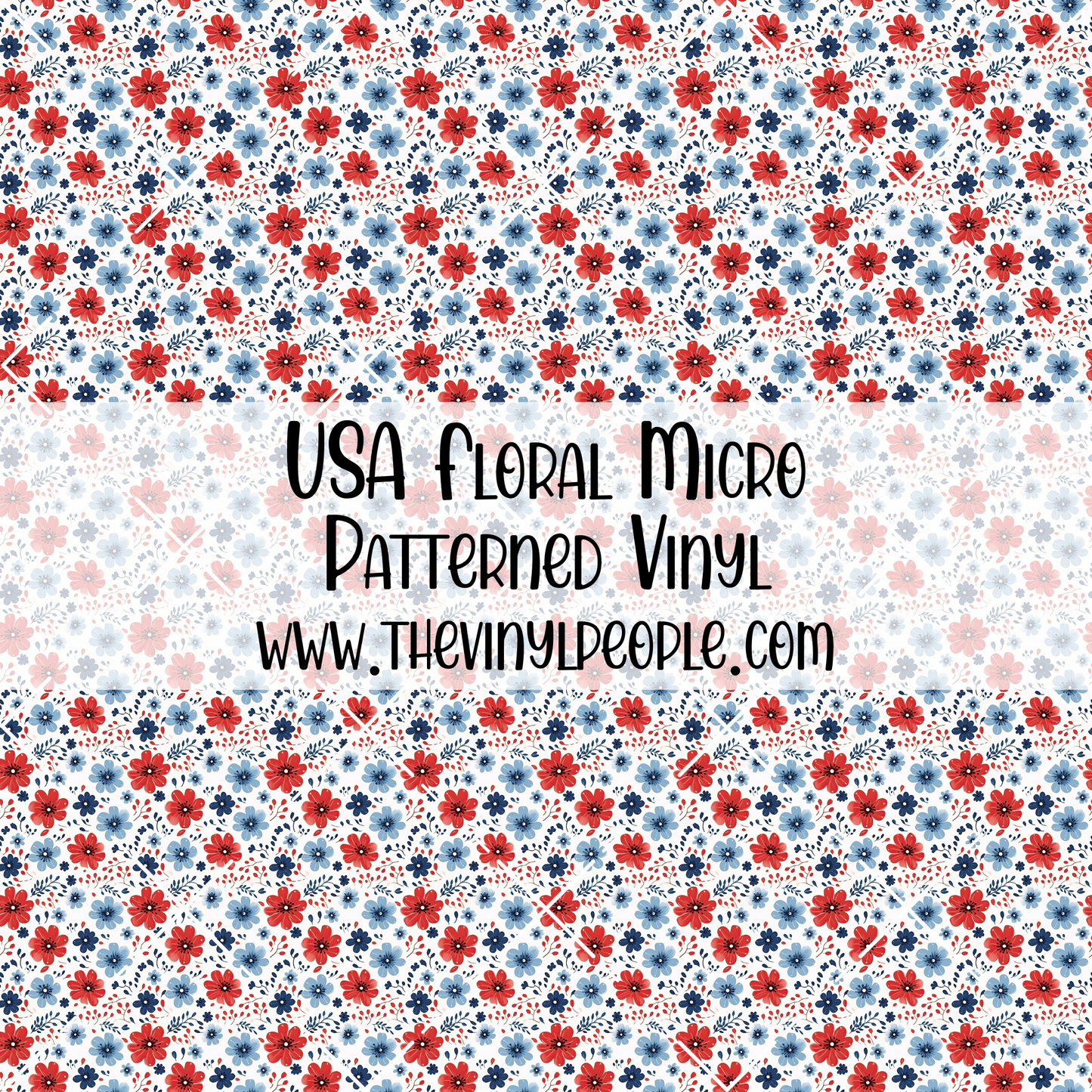 USA Floral Patterned Vinyl