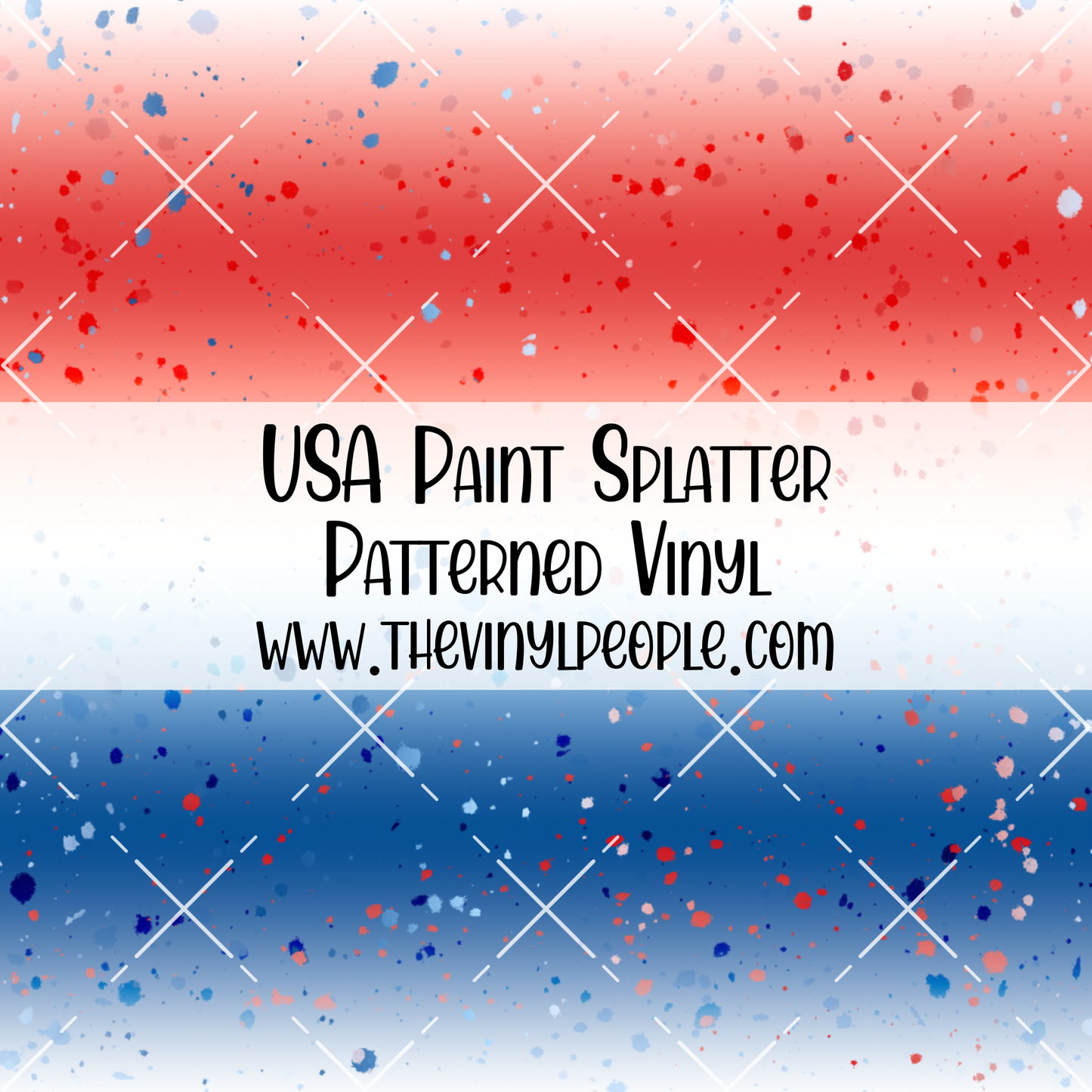 USA Paint Splatter Patterned Vinyl