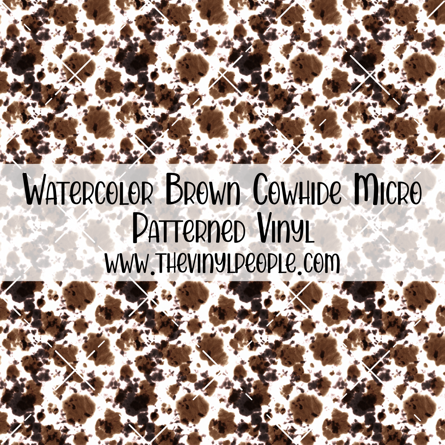 Watercolor Brown Cowhide Patterned Vinyl