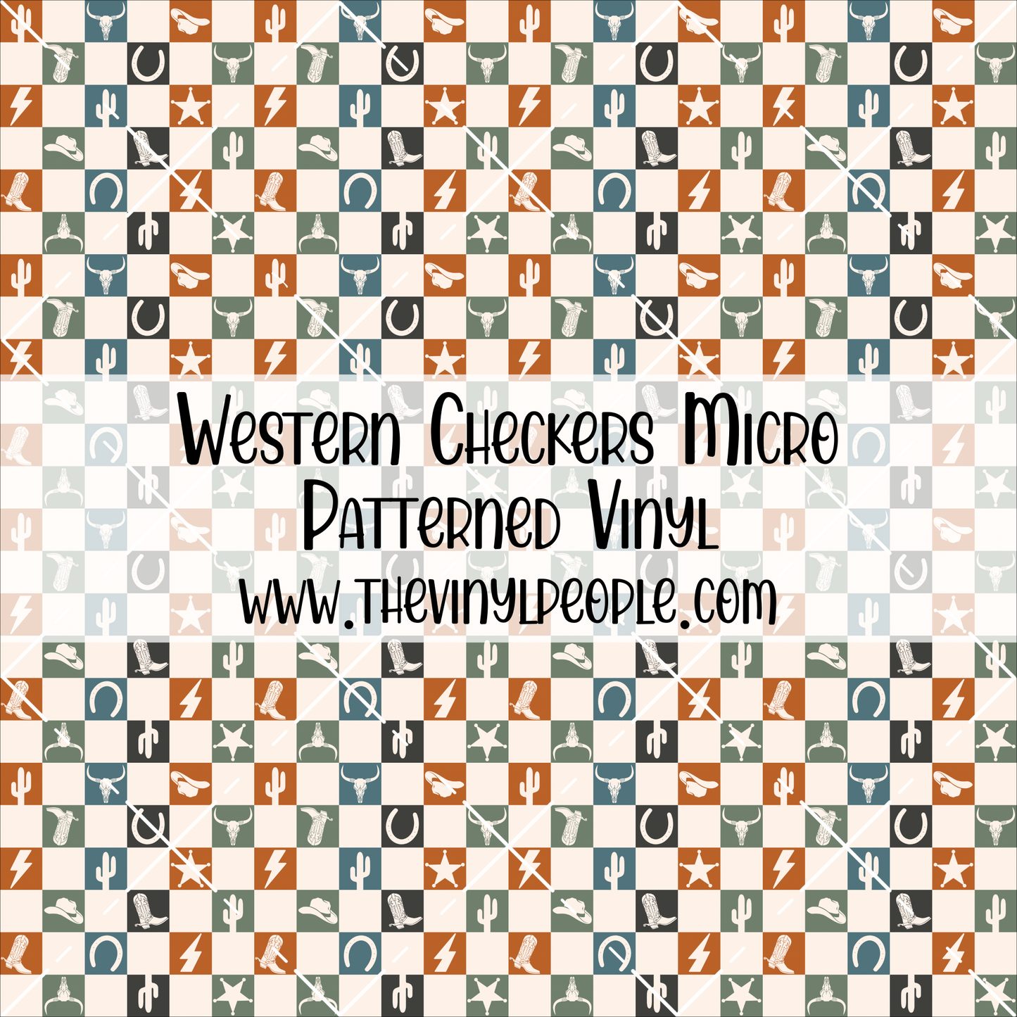 Western Checkers Patterned Vinyl