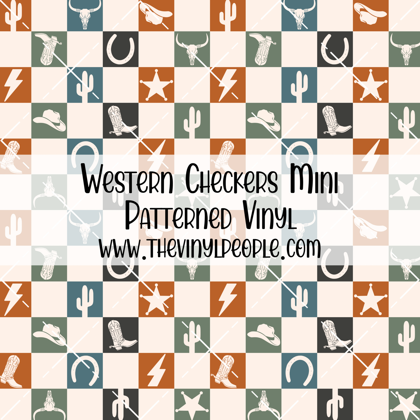 Western Checkers Patterned Vinyl