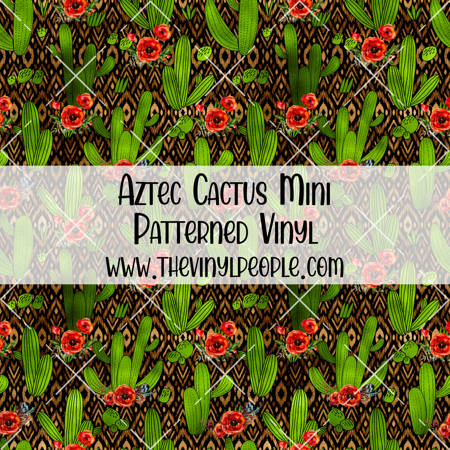 Aztec Cactus Patterned Vinyl